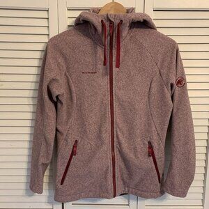 Mammut Yampa Advanced Midlayer Hooded Jacket Womens Small Full Zip Fleece EUC